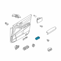 OEM 2012 Infiniti FX35 Left Power Seat Memory Switch Assembly Diagram - 25491-EH100