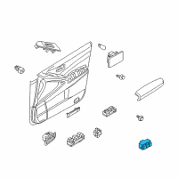 OEM 2021 Nissan Titan Switch Mirror Control Diagram - 25570-1AA1A