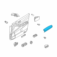 OEM Nissan Murano Front Door Armrest, Left Diagram - 80941-1GR0C