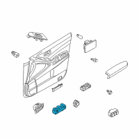 OEM Nissan Murano Switch Assy-Power Window, Main Diagram - 25401-1GR0B