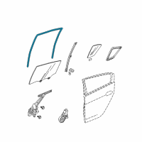 OEM Honda Insight Channel, Right Rear Door Run Diagram - 72735-TM8-003