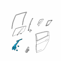 OEM Honda Insight Regulator Assembly, Left Rear Door Diagram - 72751-TM8-003