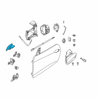 OEM 2006 BMW Z4 Interior Door Handle Front Left Inner Diagram - 51-41-7-016-661