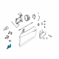 OEM BMW Z4 Door Hinge, Bottom Left Diagram - 41-51-7-177-257
