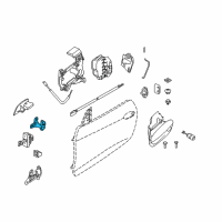 OEM 2008 BMW Z4 Door Hinge, Top Left Diagram - 41-51-7-176-821