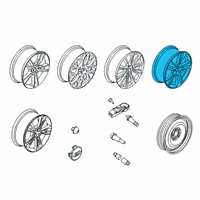 OEM 2017 Lincoln MKZ Wheel, Alloy Diagram - HS7Z-1007-F