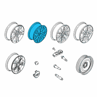 OEM Ford Fusion Wheel, Alloy Diagram - DS7Z-1007-M