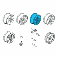 OEM 2019 Ford SSV Plug-In Hybrid Wheel, Alloy Diagram - DS7Z-1007-R