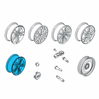 OEM 2020 Ford SSV Plug-In Hybrid Wheel, Alloy Diagram - JS7Z-1007-B