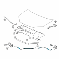 OEM 2019 Honda Pilot Wire Assembly, Hood Diagram - 74130-TG7-A00