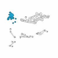 OEM 2015 Cadillac CTS Rear Steering Knuckle Assembly (W/ Hub) Diagram - 15775072