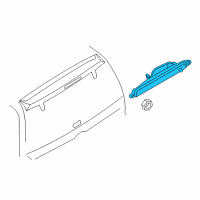 OEM Infiniti Lamp Assembly-Stop, High Mounting Diagram - 26590-7S000