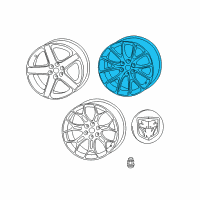 OEM 2017 Dodge Viper Aluminum Wheel Front Diagram - 1TZ80JXYAB