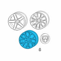 OEM Dodge Viper Aluminum Wheel Diagram - 1WR18JXYAA