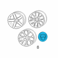 OEM 2015 Dodge Viper Wheel Center Cap Diagram - 1UP65AAAAA