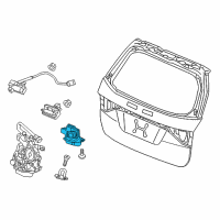 OEM Honda Lock Assembly, Tailgate Diagram - 74800-TF0-J02