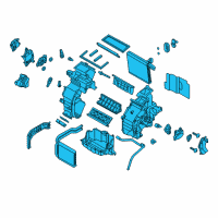 OEM 2014 Hyundai Veloster Heater & Evaporator Assembly Diagram - 97205-2V050