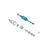 OEM 2002 Toyota Solara Shaft Assembly, Front Drive Outboard Joint, Left Diagram - 43470-09A33