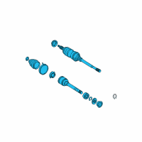 OEM Toyota Solara Axle Assembly Diagram - 43410-06330