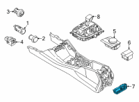 OEM 2019 BMW X3 CLIMATE CONTROL PANEL, REAR Diagram - 61-31-5-A3B-BF2