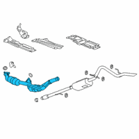 OEM GMC Sierra 1500 Catalytic Converter Diagram - 84655074