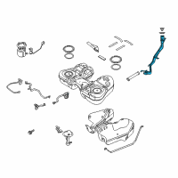 OEM 2015 Ford Explorer Filler Pipe Diagram - DG1Z-9034-F