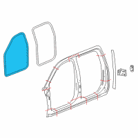 OEM 2019 Chevrolet Silverado 2500 HD Weatherstrip On Body Diagram - 23446706