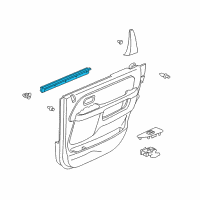 OEM 2005 Honda CR-V Weatherstrip, L. RR. Door (Inner) Diagram - 72875-S9A-003