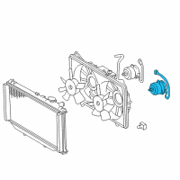 OEM 2001 Lexus GS300 Motor, Cooling Fan Diagram - 16363-46180