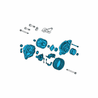 OEM 2008 Honda Fit Alternator Assembly (Ahga69) (Mitsubishi) Diagram - 31100-RSH-004