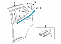 OEM Chevrolet Bolt EUV Belt Molding Diagram - 42769463