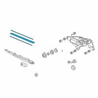 OEM 2011 Honda Element Blade, Windshield Wiper (300MM) Diagram - 76730-S3N-003