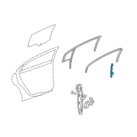 OEM 2009 Chevrolet Malibu Retainer, Rear Side Door Window Channel Lower Front Diagram - 15923658