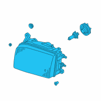 OEM 2000 Infiniti QX4 Right Headlight Assembly Diagram - 26010-2W626