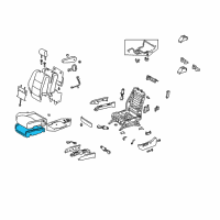 OEM Lexus GX470 Pad, Front Seat Cushion, LH (For Separate Type) Diagram - 71501-60180