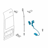 OEM 2012 Ford Transit Connect Lower Latch Diagram - 9T1Z-61431A03-D