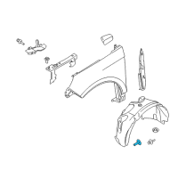 OEM 2017 Ford Edge Fender Liner Diagram - FT4Z-16102-H