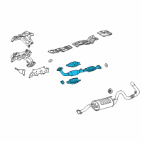 OEM Toyota Tacoma Converter & Pipe Diagram - 17410-0C200