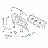 OEM 2020 Ford Ranger Release Cable Diagram - EB3Z-16916-AF