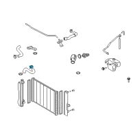 OEM 2010 Pontiac Vibe Clamp, Radiator Inlet Front Hose Diagram - 88975750