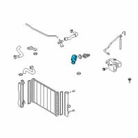 OEM 2010 Pontiac Vibe Housing, Engine Coolant Thermostat Diagram - 19185641