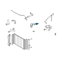 OEM Pontiac Vibe Thermostat Diagram - 88974571