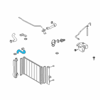 OEM 2009 Pontiac Vibe Hose, Radiator Outlet Diagram - 88975752