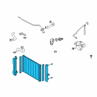 OEM 2010 Pontiac Vibe Radiator Assembly Diagram - 19205591