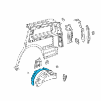 OEM 2000 Toyota Land Cruiser Inner Wheelhouse Diagram - 61608-60290