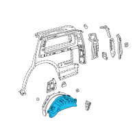 OEM 2001 Toyota Land Cruiser Outer Wheelhouse Diagram - 61631-60051