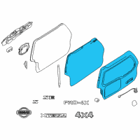 OEM 2015 Nissan Xterra Door - Back Diagram - K0100-EA031