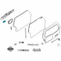 OEM 2011 Nissan Xterra Hinge Assembly Back Door, LH Diagram - 90401-7Z030