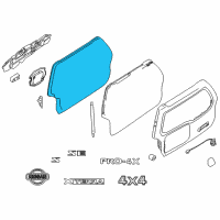 OEM 2014 Nissan Xterra WEATHERSTRIP Back Door Diagram - 90832-EA00A