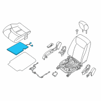 OEM 2022 Nissan Leaf Heater Unit-Front Seat Cushion, LH Diagram - 87335-5SA4C
